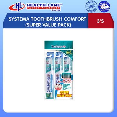 SYSTEMA TOOTHBRUSH COMFORT 3'S (SUPER VALUE PACK)